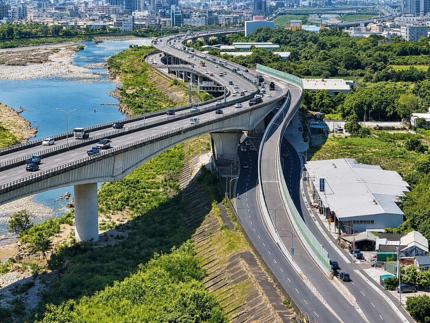 巨力參與台中台74線匝道工程
